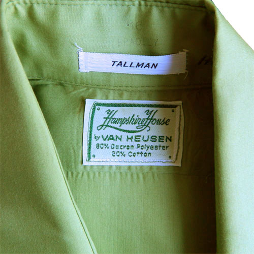 1960's green short sleeve shirt