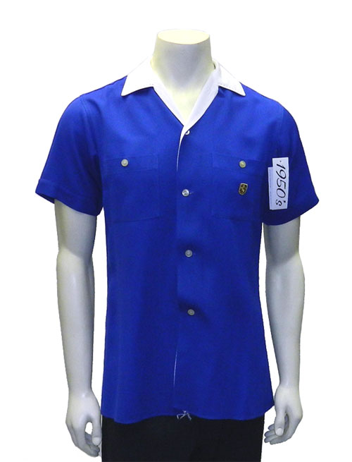 1950's embroidered Nat Nast rayon bowling shirt