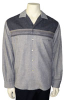 1950s color block wool shirt