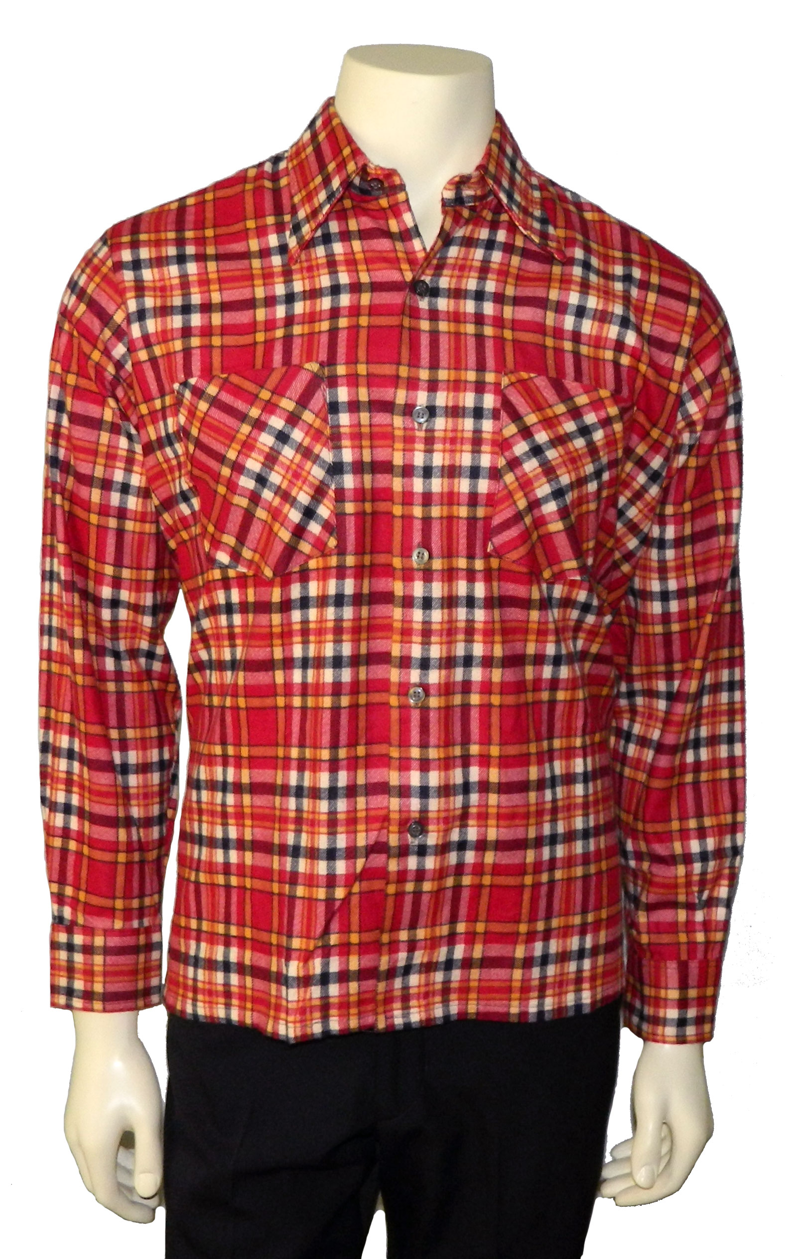 1970s red flannel shirt