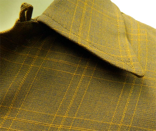 1950's rayon box plaid shirt