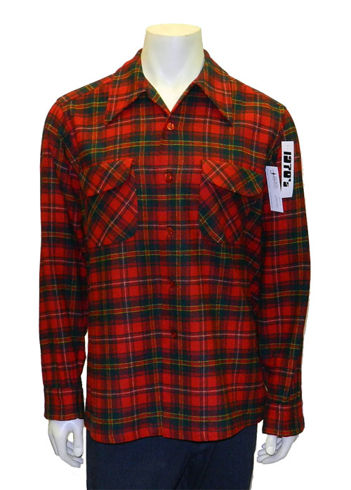 Vintage red plaid Pendleton wool shirt