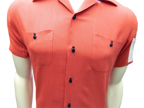 1950's embroidered rayon bowling shirt