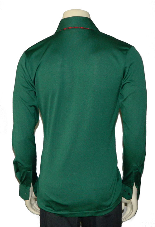 green knit shirt