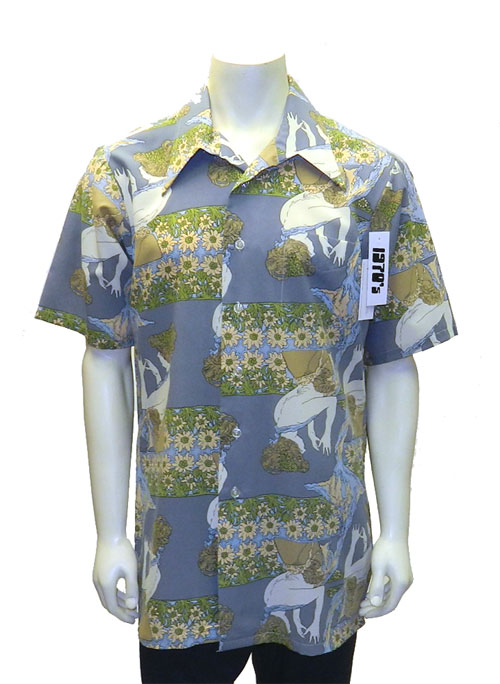 1970's patterned short sleeve shirt XL Tall