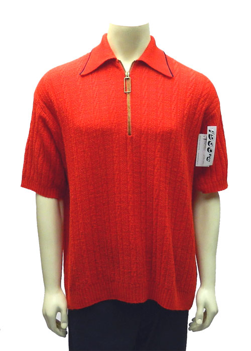 1960's red short sleeve knit shirt