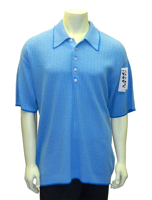 1960's light blue short sleeve knit shirt