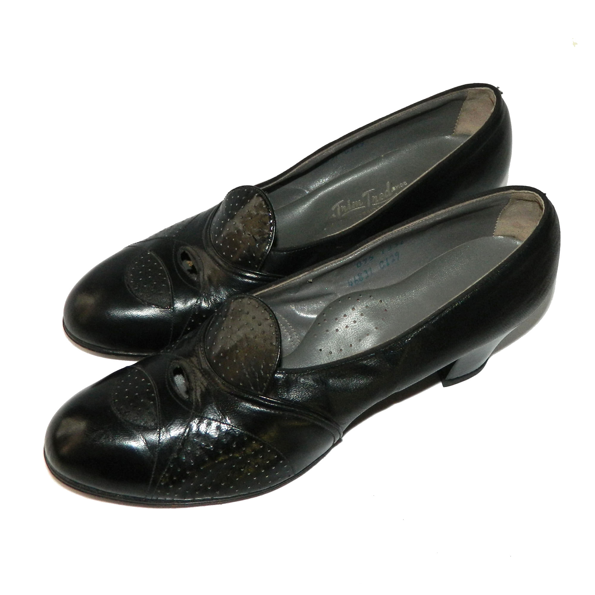 1940s Black Leather Shoes