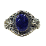 silver lapis cuff bracelet