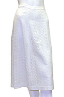 1940s white eyelet skirt