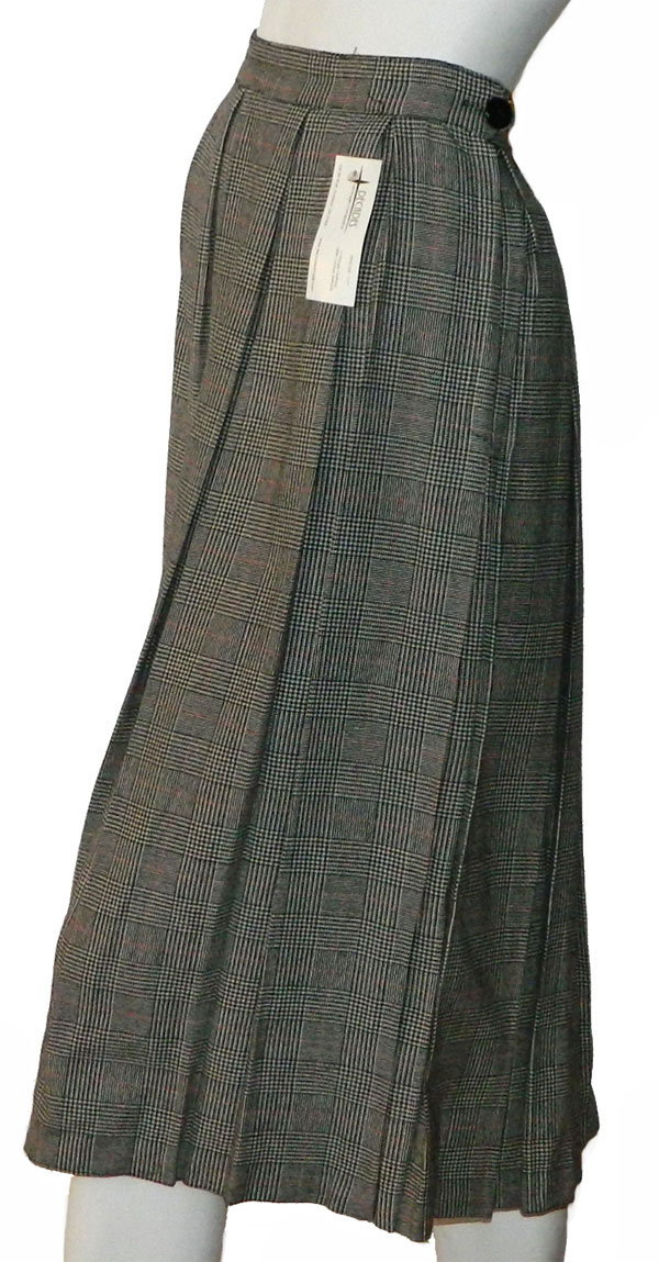 1950's glen plaid wool skirt