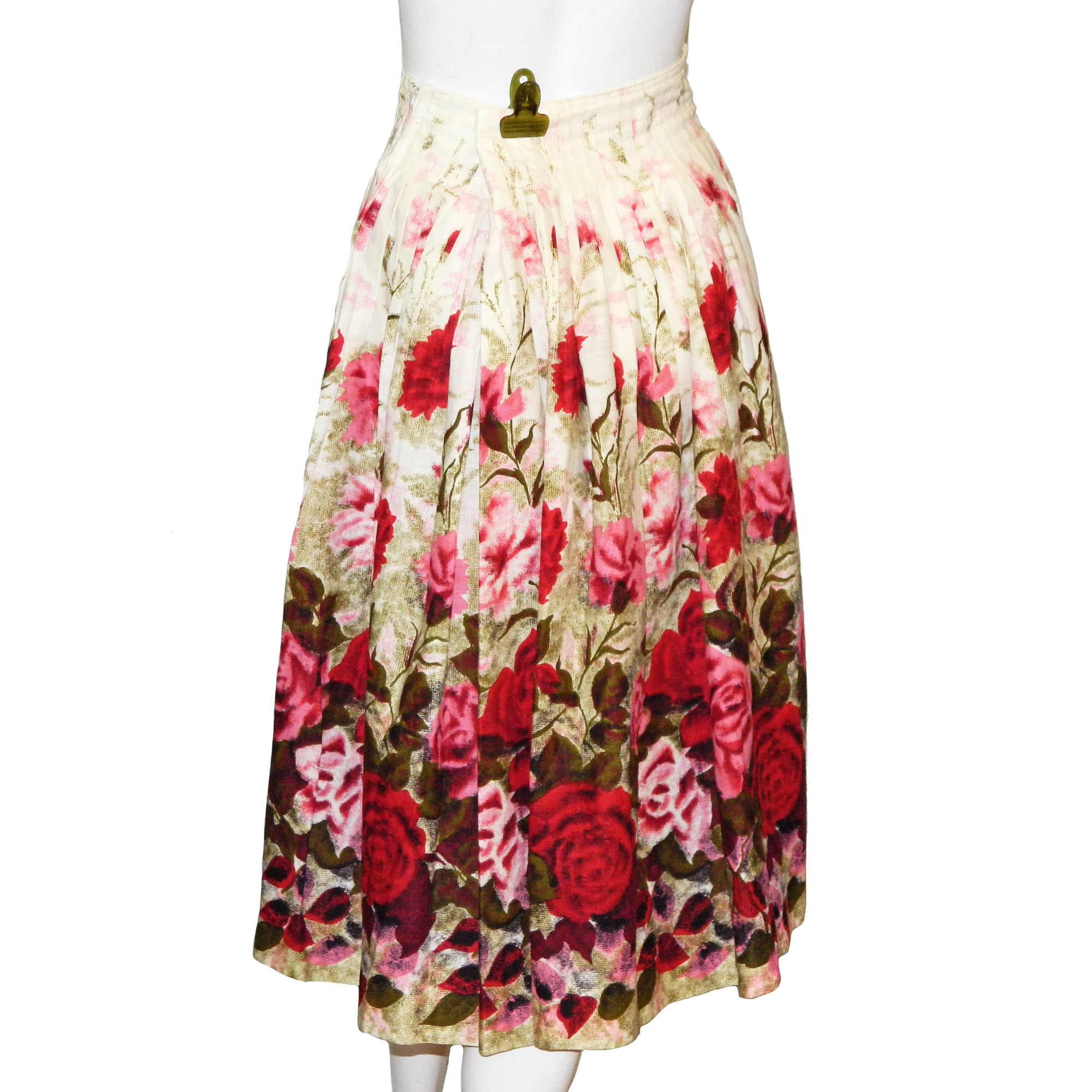 1950s cotton floral skirt