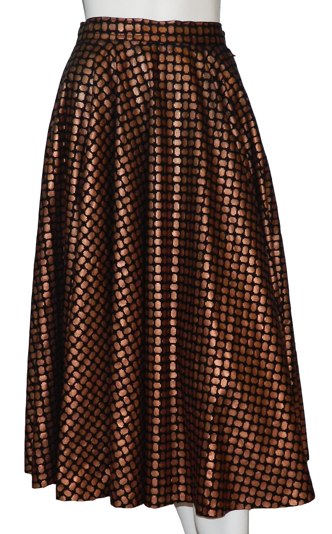 1950s copper circle skirt