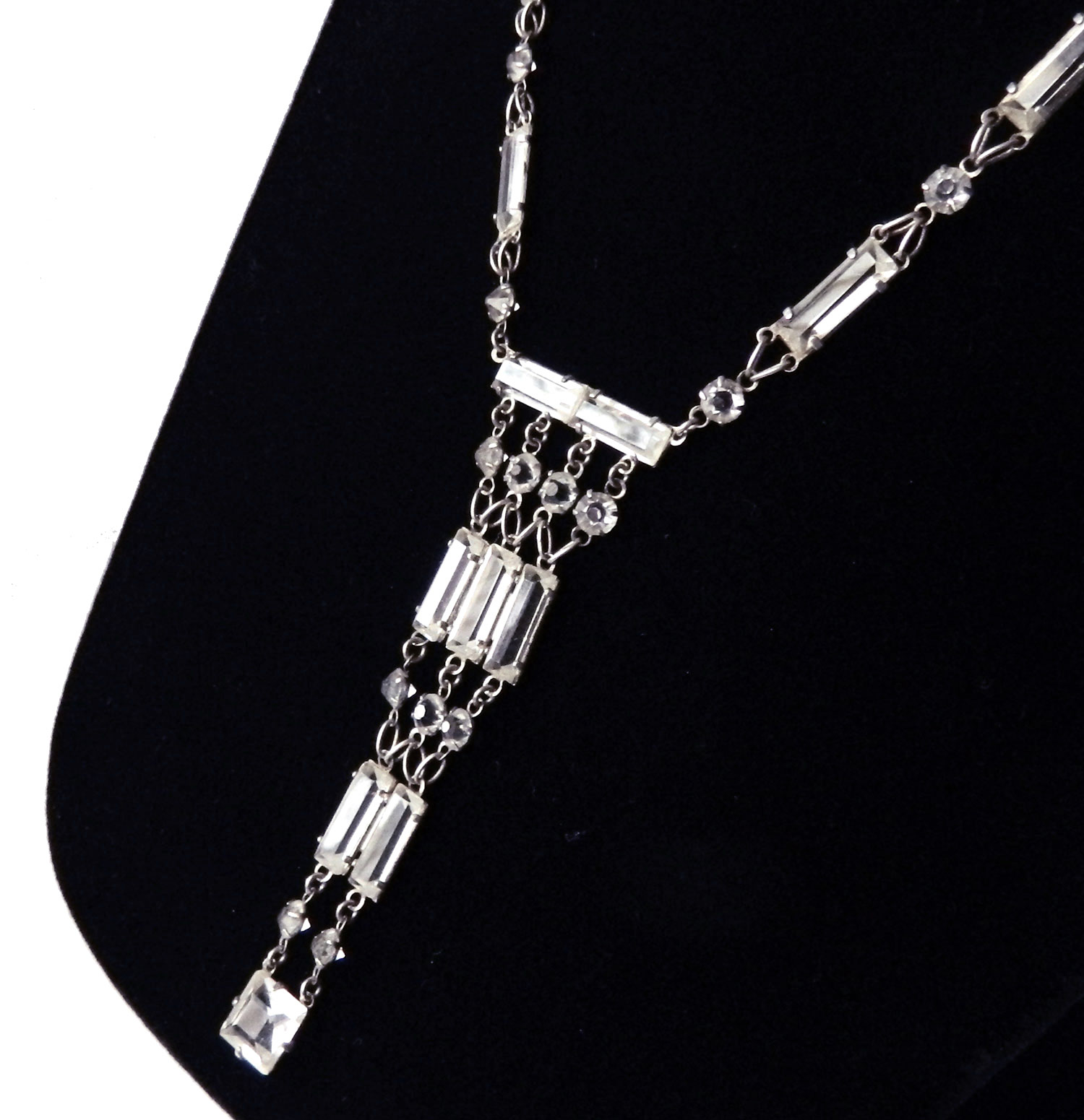 Sterling crystal pendant necklace