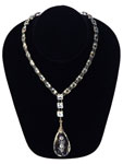 Antique sterling crystal necklace