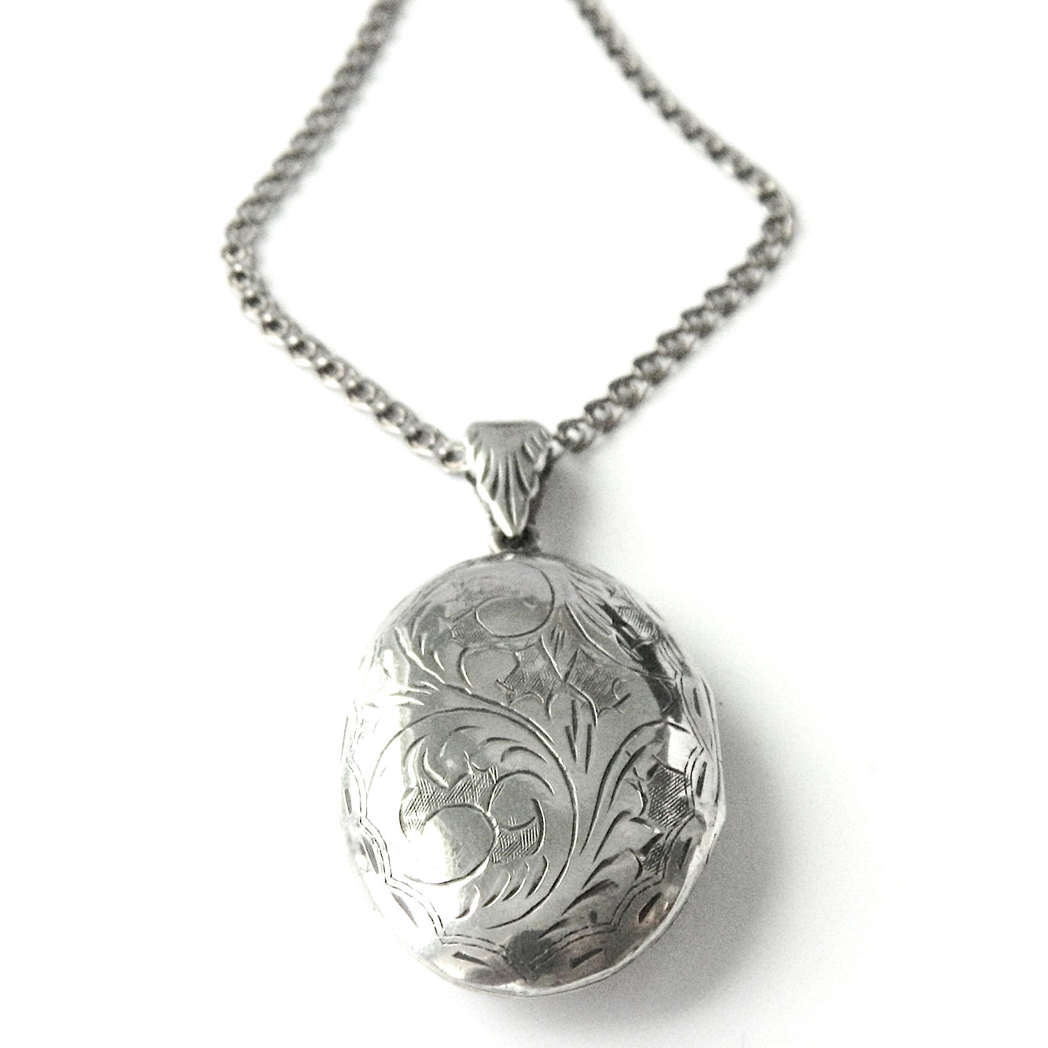 Sterling silver locket necklace