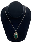 1920s Art Deco chrisoprase penant necklace