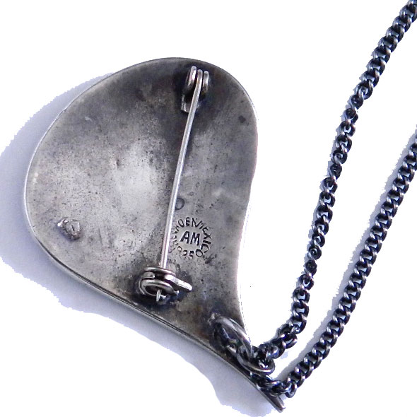 malachite mexican silver pendant