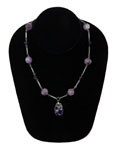Sterling silver amethyst pendant necklace