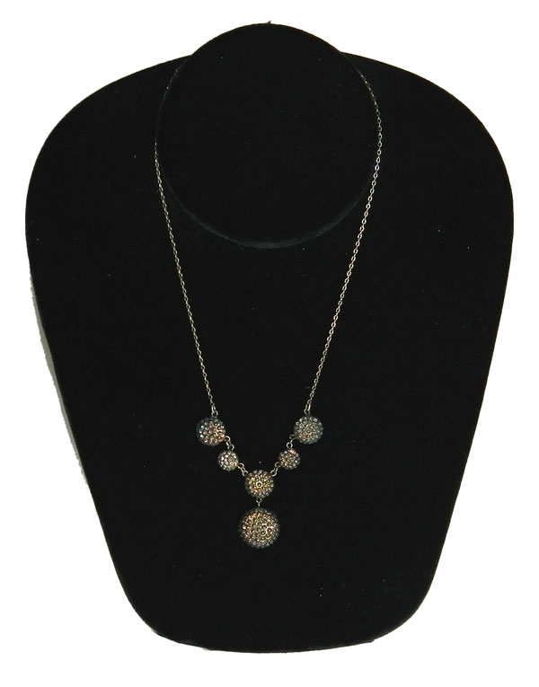 1920's art deco silver necklace