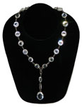 Sterling silver crystal necklace