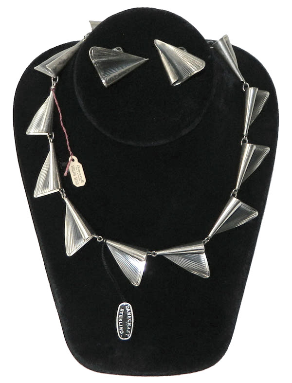 1950's Danecraft silver necklace set