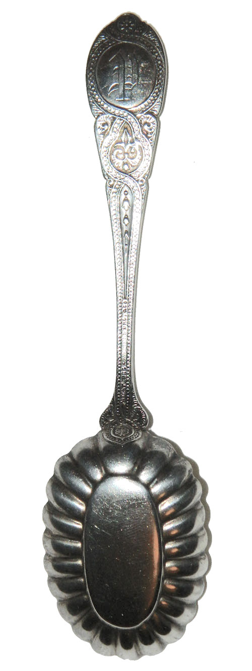 Antique silver berry spoon