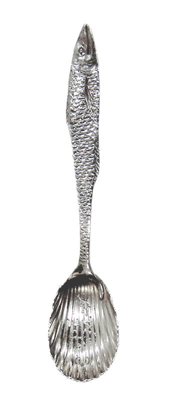 fish handle sterling souvenir spoon