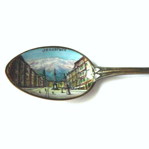 Enameled Burg Germany souvenir spoon