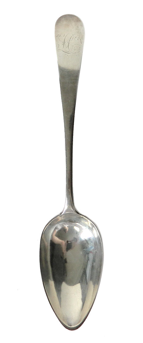 Antique silver serving spoon