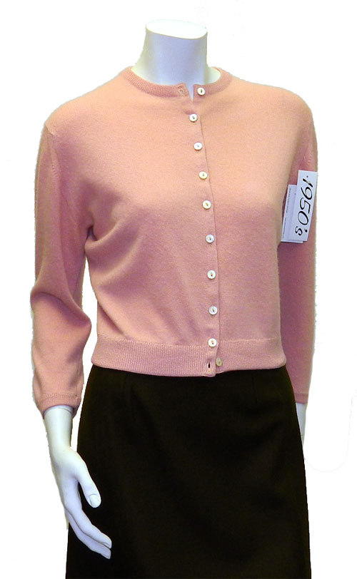 vintage 1950's pink Pringle cashmere sweater