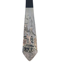 1940s San Francisco souvenir tie