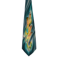 1940s hand painted tie