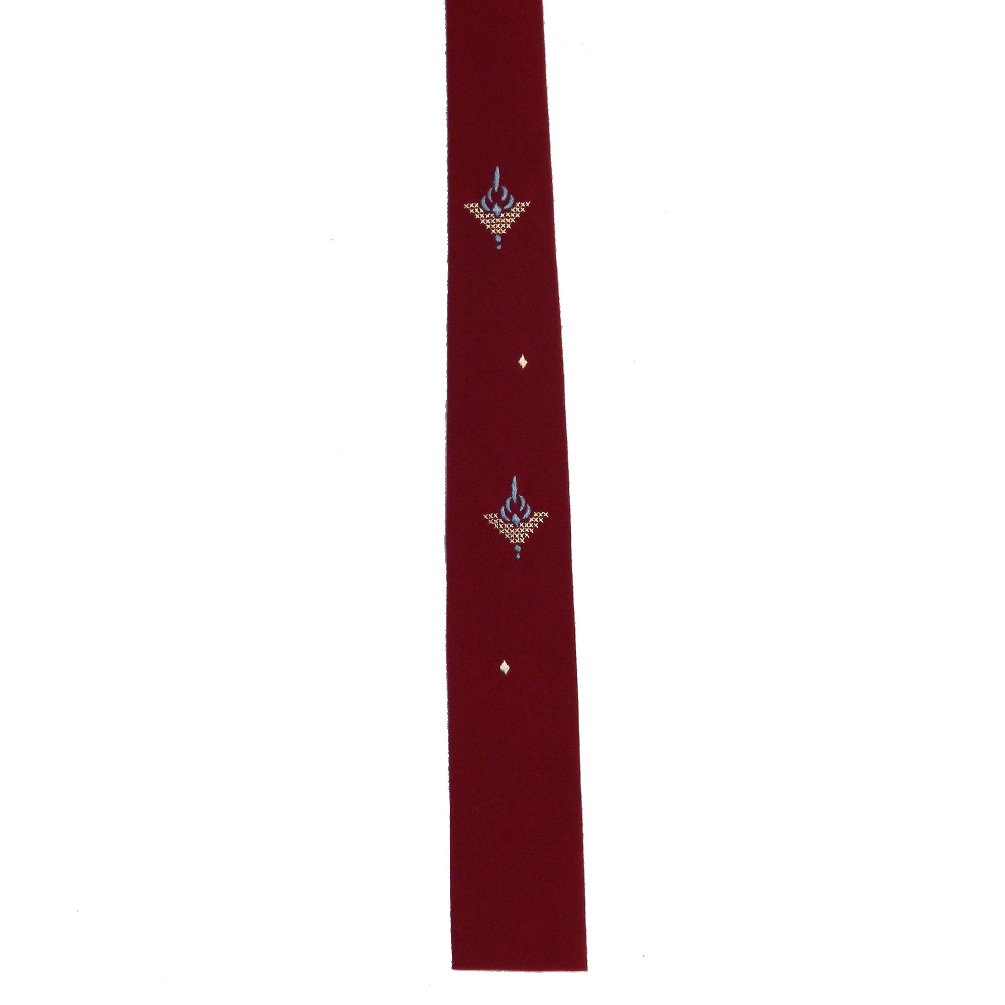 1950s embroidered tie