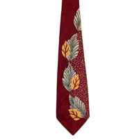 1940s burgundy red tie