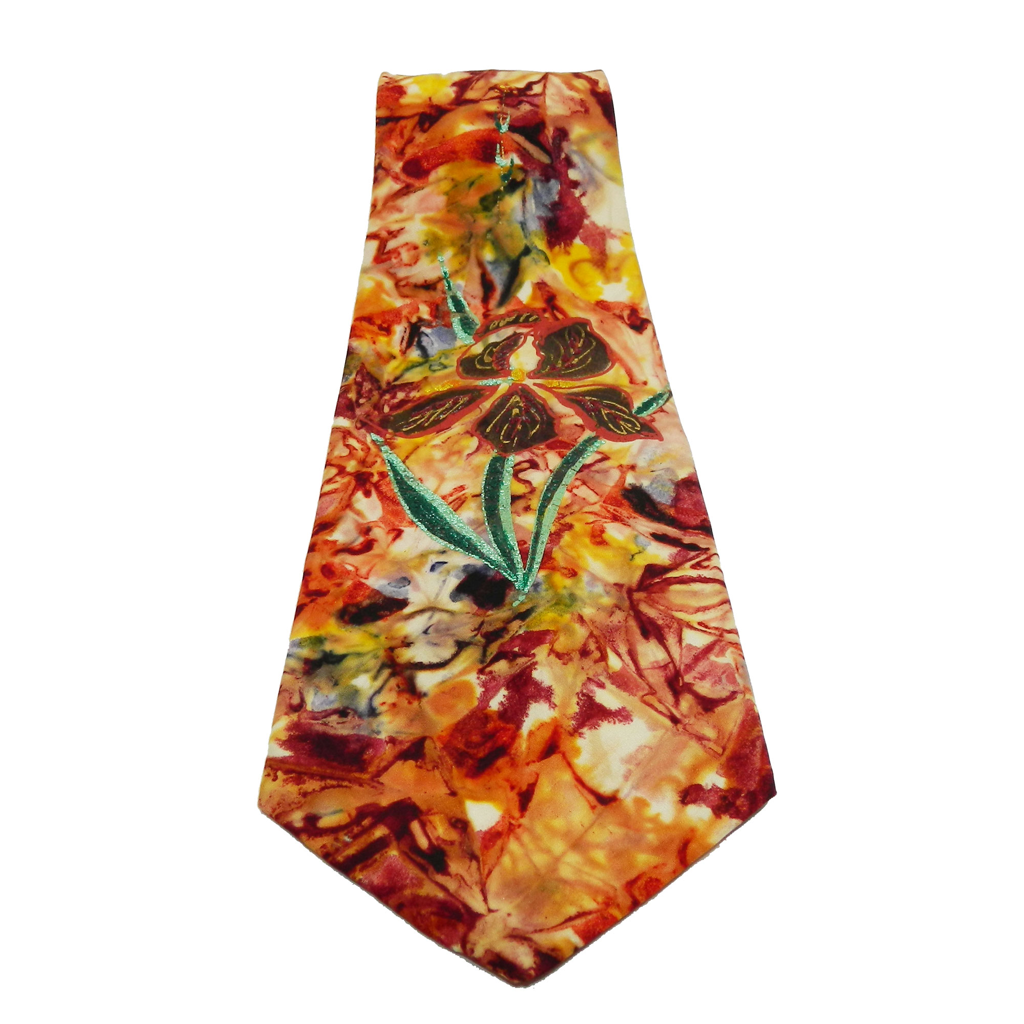 1940s hand painted tie