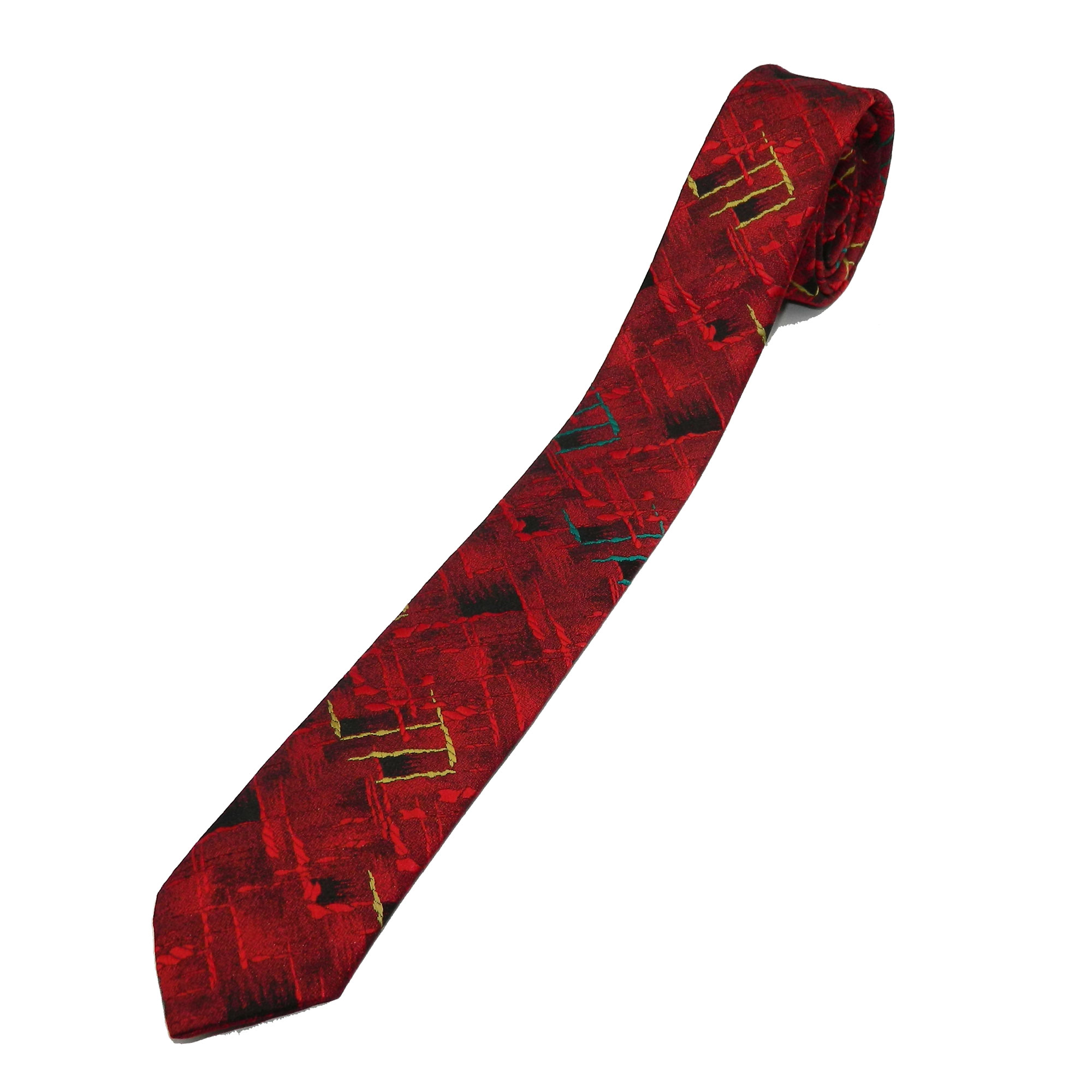 1980s skinny red tie