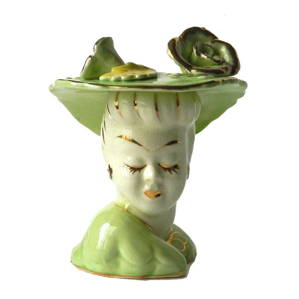 1960's lady head vase