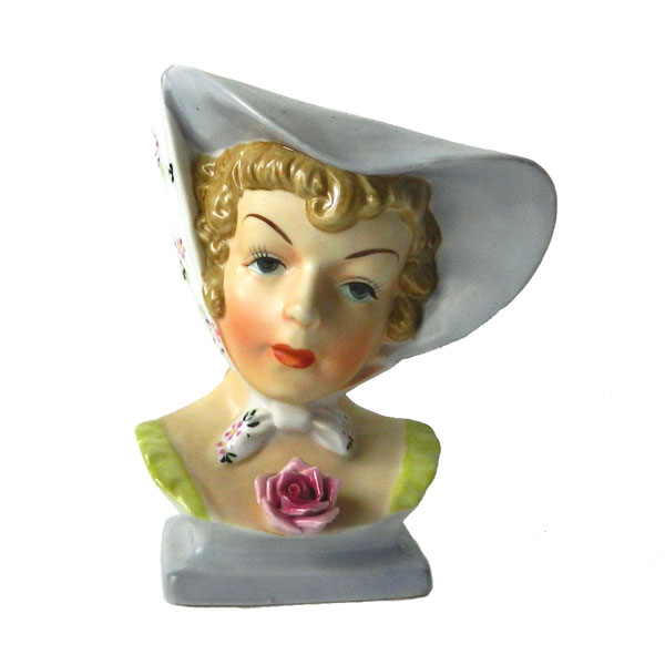 1950's southern belle lady head vase