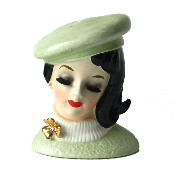 1960's Irish girl Inarco lady head vase