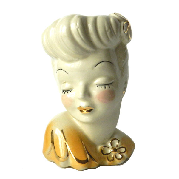 1950's Glamour Girls lady head vase