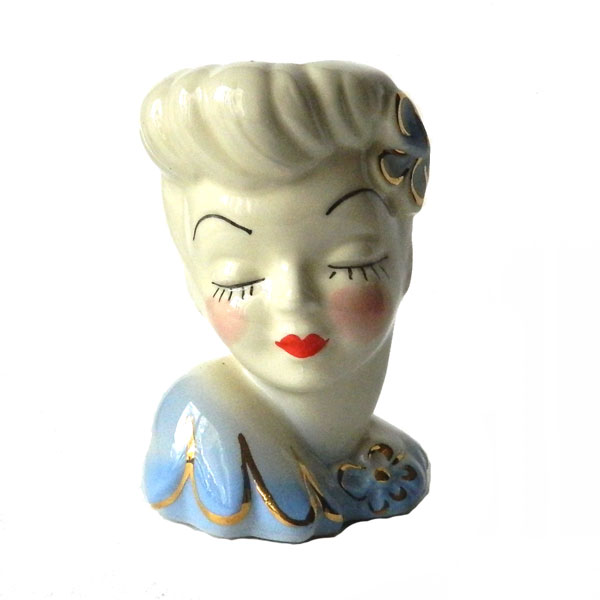 1950's Glamour Girls lady head vase