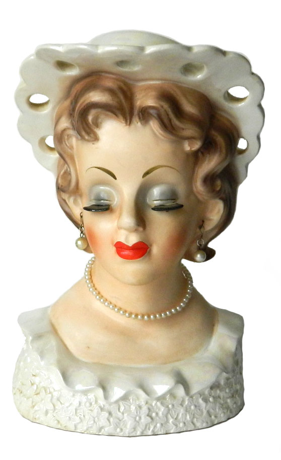 1950's Leftons lady head vase