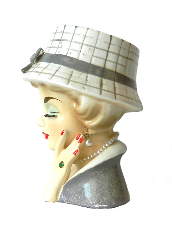 1950's Rubens lady head vase