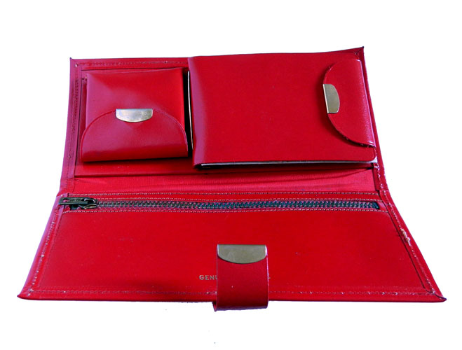 Vintage Red Leather Wallet