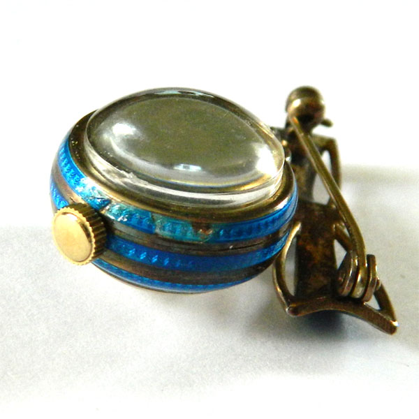 Vintage Gubelin ball watch brooch