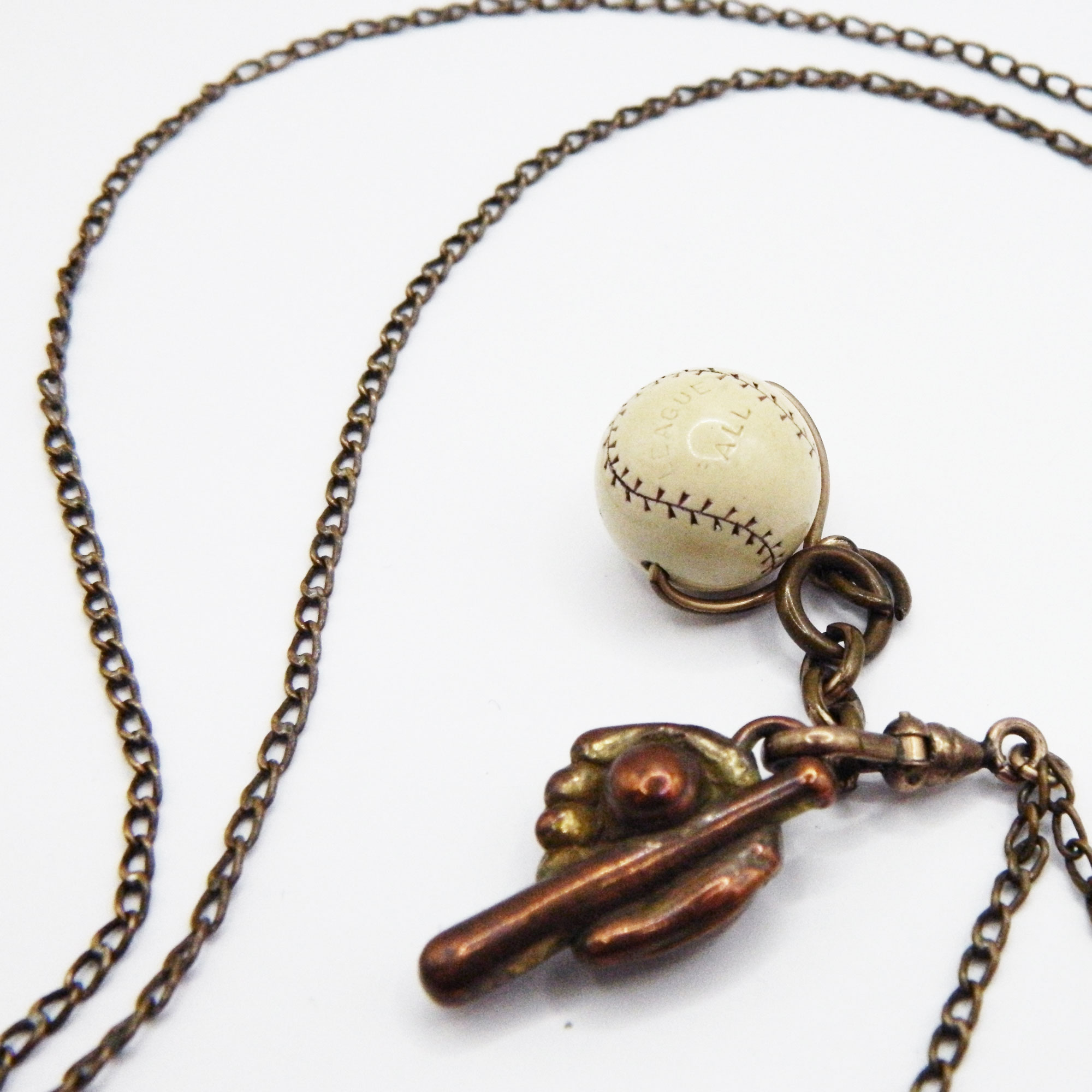 Baseball watch fobs and chain