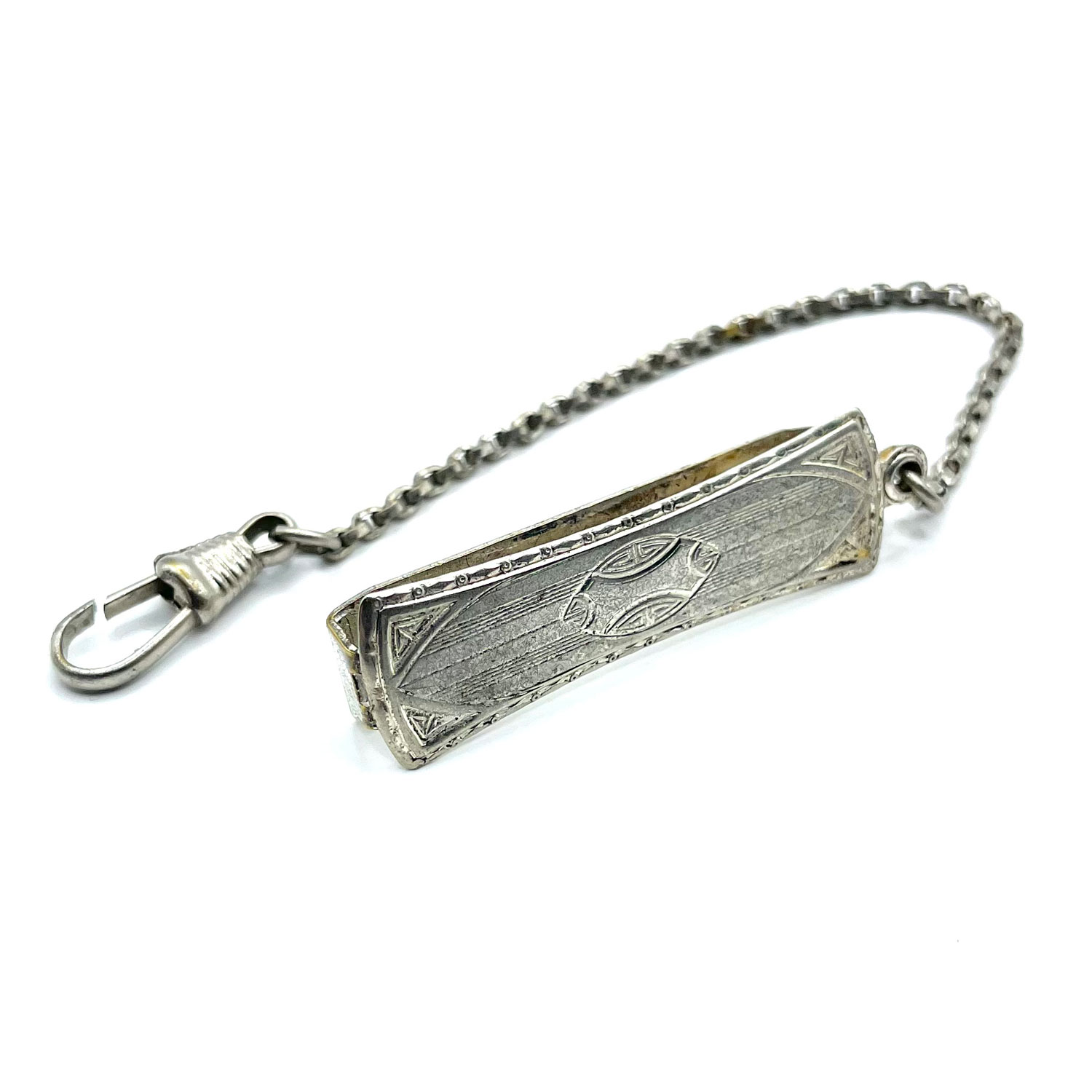 Belt clip pocket watch chain