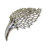 silver metal brooch