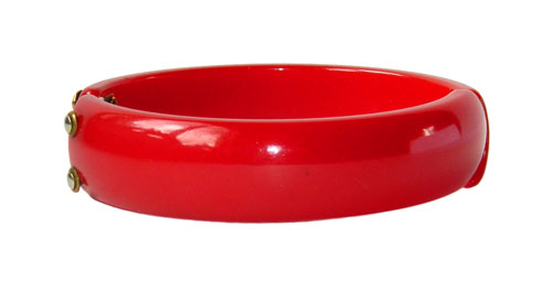 red bakelite clamper bracelet